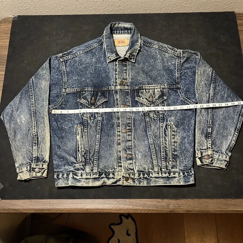 Vintage Levi's Acid Wash Jacket Type III USA Made 80s Levi Ramones the Strokes